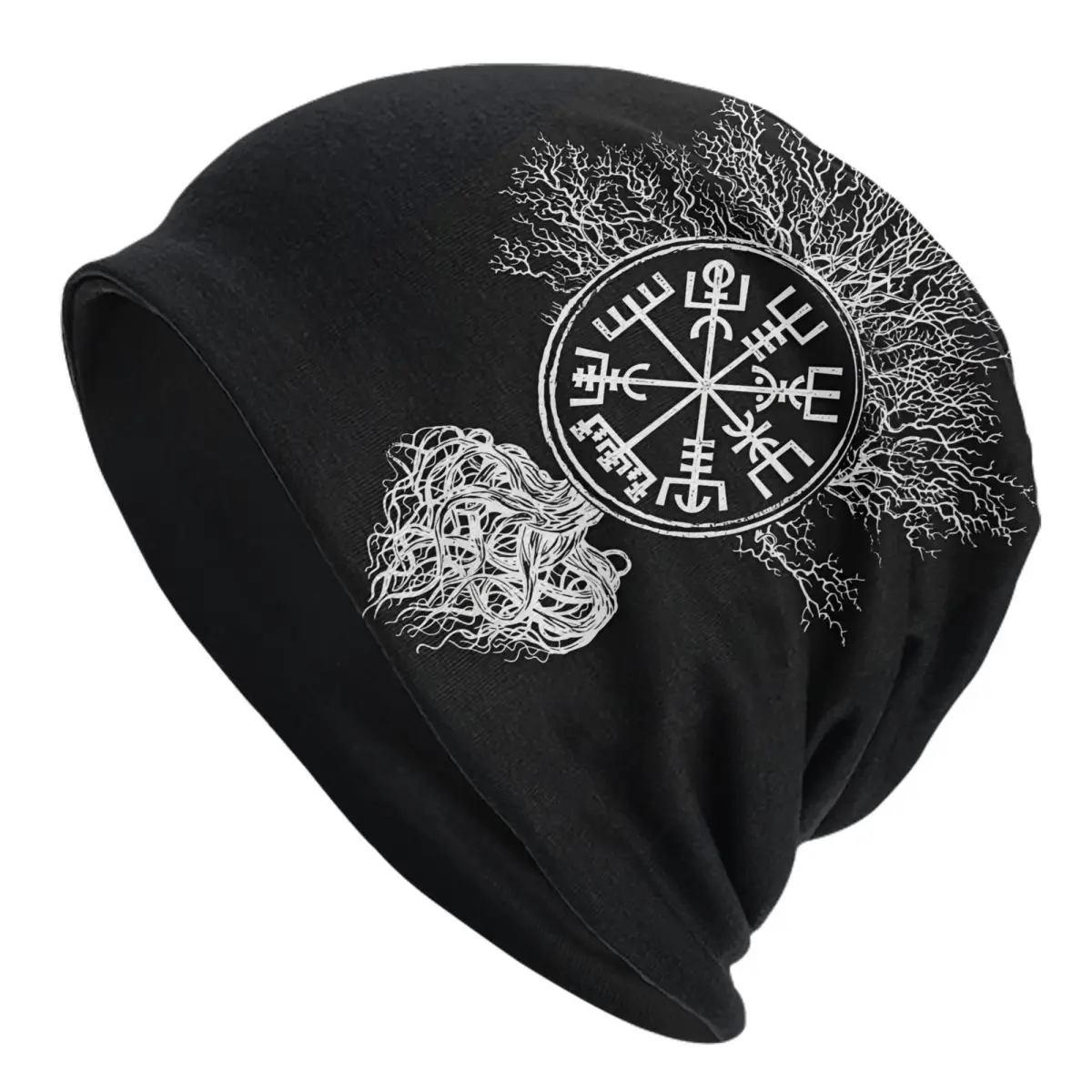 Vegvisir Tree Of Life Yggdrasil Viking Beanies Caps Hat Fashion Bonnet Hats Men