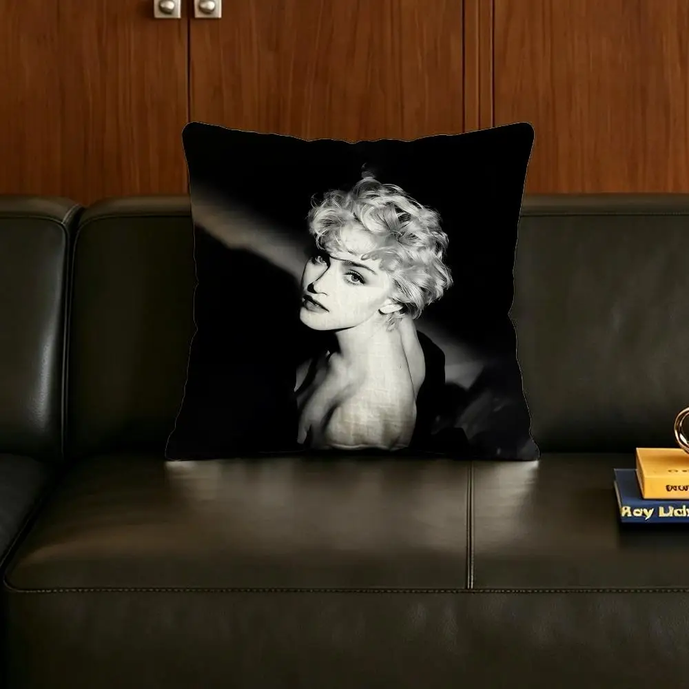 Singer M-Madonna Cushion Cover Natural Linen Pillowcase Set, All-in-One Decor for Sofa, Bedroom & Chair