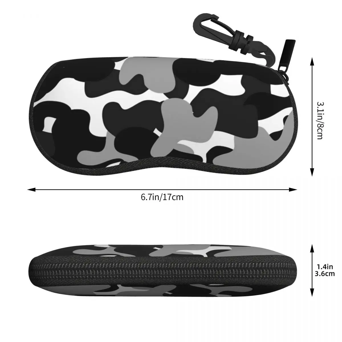 Camouflage Pattern Military Army Background Camo Shell Glasses Case Portable Sunglasses Box Women Men Soft Eyeglass Bag Pouch