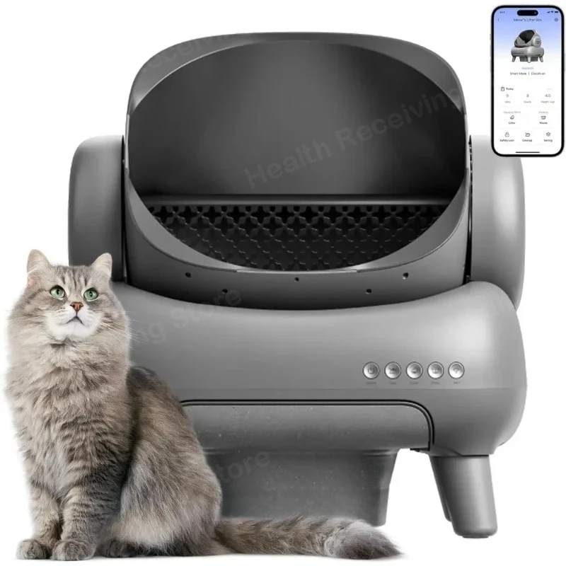 Automatic Cat Litter Box With APP Control Closed Tray for Cats Toilet M1 Open-Top Self Cleaning Cat Litter Box Cats' Sandbox Pet