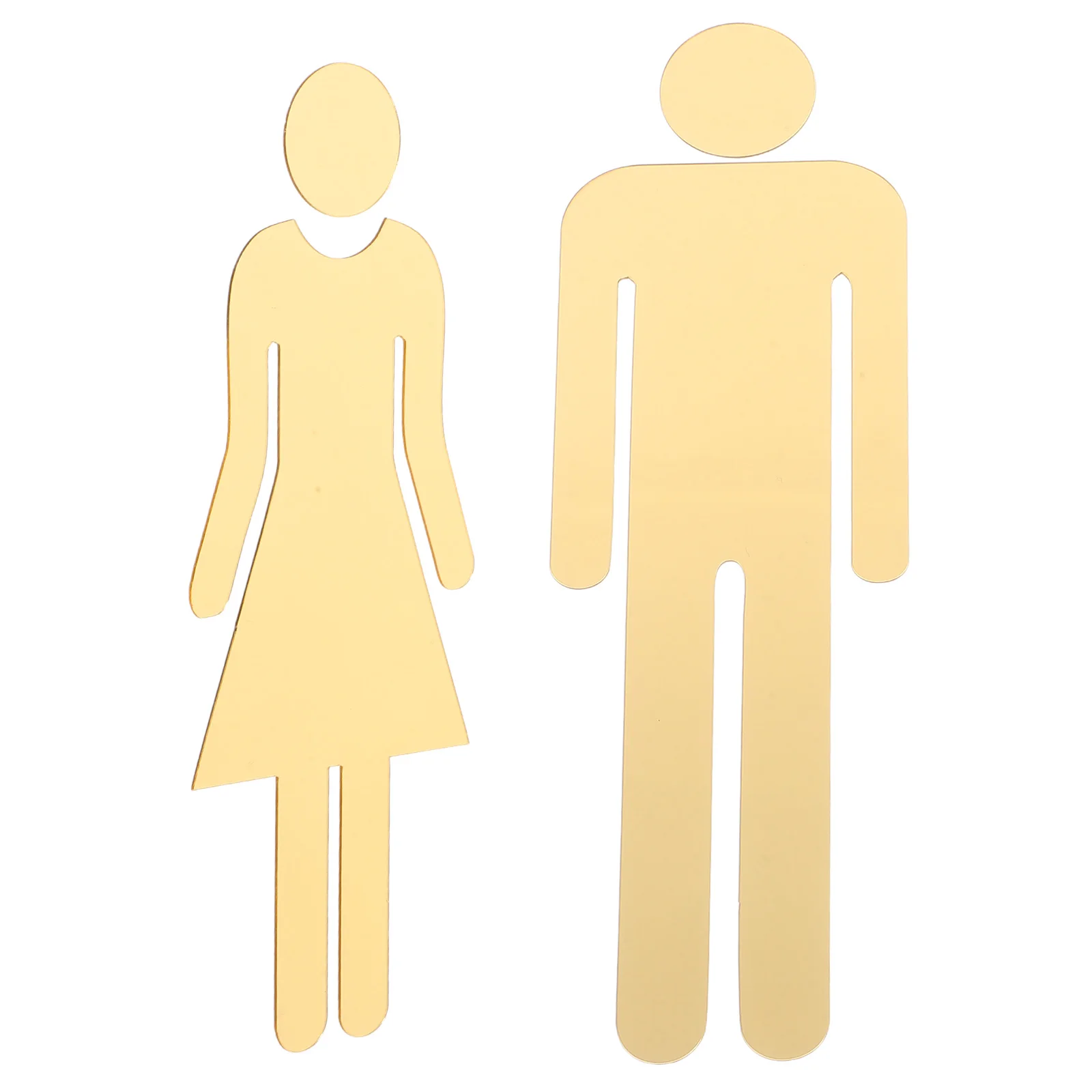 

Gold Restroom Signs Self Adhesive Acrylic Bathroom Gender Decor Funny Bridesmaids Signs Material Home Hotel Mall