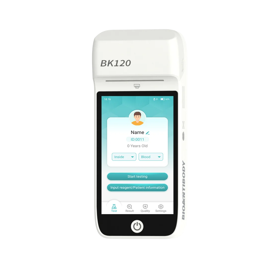 

Human High Sensitivity Medical Testing Handheld biochemical immunoassay analyzer BK120 Dry Biochemistry ImmunoAnalyzer Fast Test