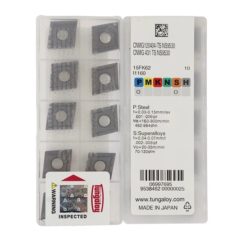 

CNMG120404-TS NS530/CNMG120408-TS NS530/CNMG120404-TS NS9530/CNMG120408-TS NS9530 Твердосплавные пластины с ЧПУ, токарное лезвие, 10 шт.