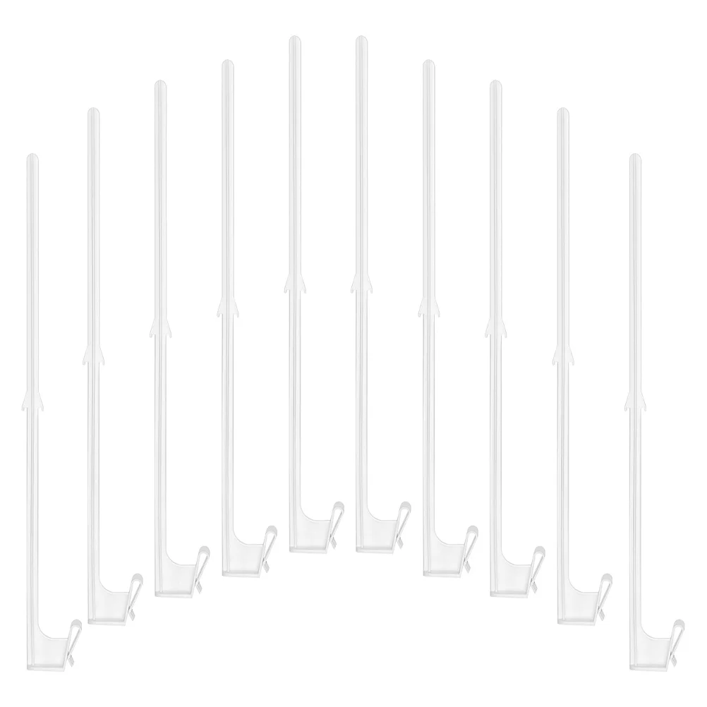 

12 Pcs Car Window Flagpole Holder Compact Plastic Banner Removable Clip Rod Vehicle Supply Outdoor Travel Wear Resistant