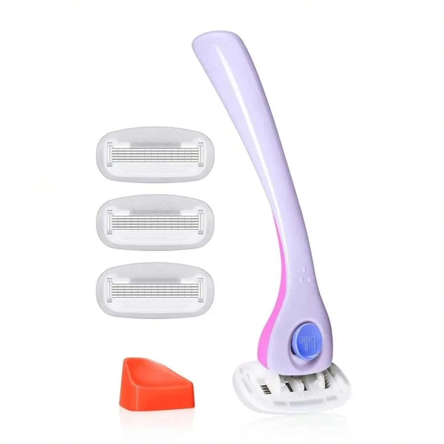

Razors For Women Shave Kit Razor + 4 X 5-Blade Razor Refills + Magnetic Holder