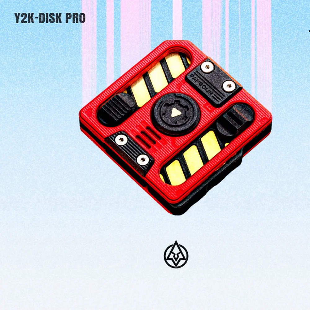 PANGOLIN STUDIO 5-IN-1 MULTI-MODE EDC TOY Y2K-DISK PRO G10 PEEK Brass Ratchet Rotor Fidget Spinner