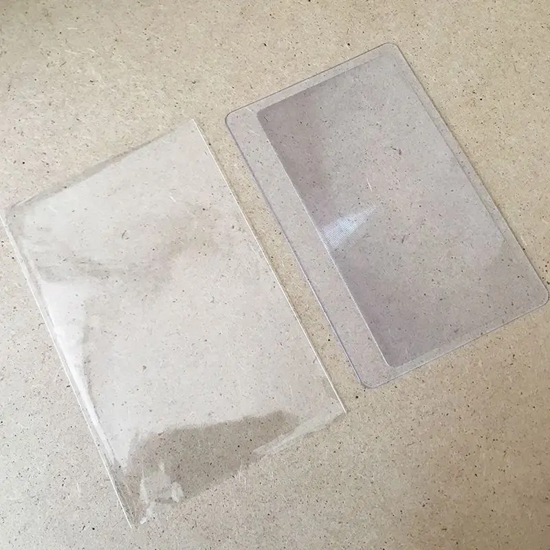 Loupe de poche portative pour carte de crédit, grossissement transparent, verre agrandi pour la lecture, 3 X, 1 pièce