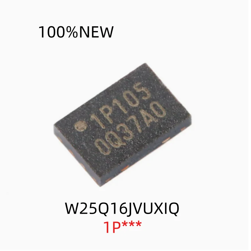 (5 Pieces) 100% New W25Q16Jvuxiq Silk Screen 1P105 1P*** Package Uson-8 3V 16Mbit Spi Flash Memory Chip Ic