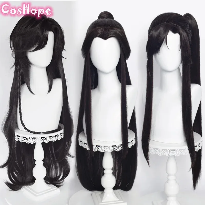 dd12San Lang Hua Cheng Xie Lian Black Wig Cosplay Synthetic Wigs