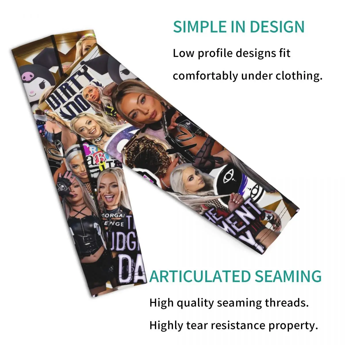 Liv Morgan Рукава Мужчины Женщины Солнце УФ-защита Татуировки Прикрытие Спорт Охлаждение Велоспорт