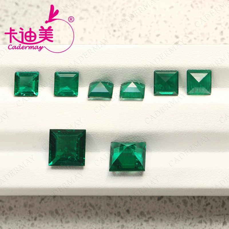 

CADERMAY Гидротермальный Колумбийский Мюзо Изумруд с включениями Драгоценный камень квадратной формы для изготовления ювелирных изделий