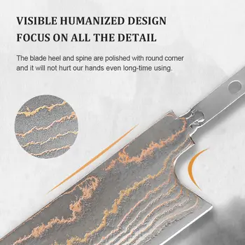 DIY廚刀刀坯,手工打造銅質大馬士革鋼刀刃坯,鋒利無比,無刀柄,是定製刀具套裝的理想之選。 10 最佳銷售 刀坯 - №5