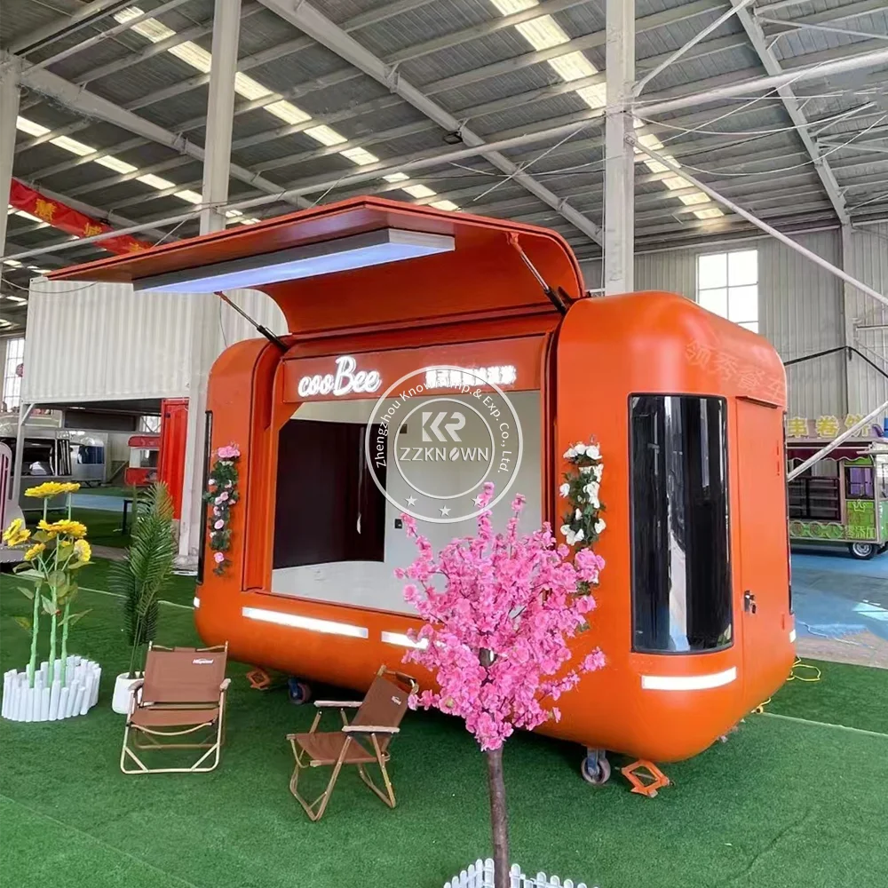 Produttori di camion di cibo Chiosco di caffè Concessione Rimorchio di cibo Carrello per crepe di strada Carrello mobile per snack per hot dog