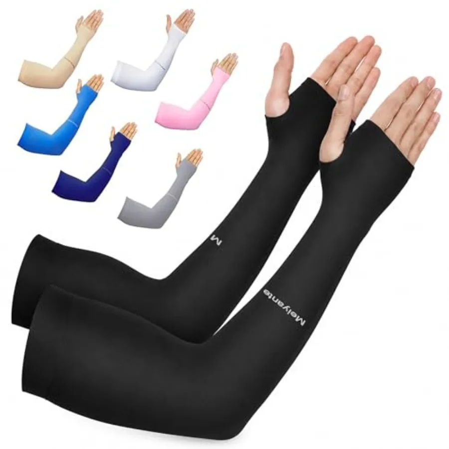 

Arm Sleeves for Men Women, 1 Pair UPF 50+ UV Sun Protection Cooling Sleeves, Tattoo Cover for Driving Work Sports