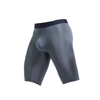 4PCS Men's sports underwear men's summer ice silk speed dry long anti - wear leg increase fat loose four corners short shorts