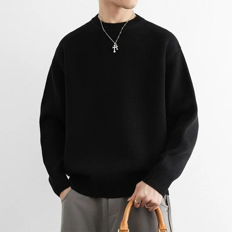 

Свободный крой Цвет f Мужской вязаный свитер с высоким воротником Винтаж Sle Внутренняя одежда Базовый слой Повседневная мода Полиэфирное волокно