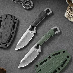 1pc，Outdoor Mini Knife, EDC necklace knife, multi-functional portable knife, tactical small straight knife, self-defense knife