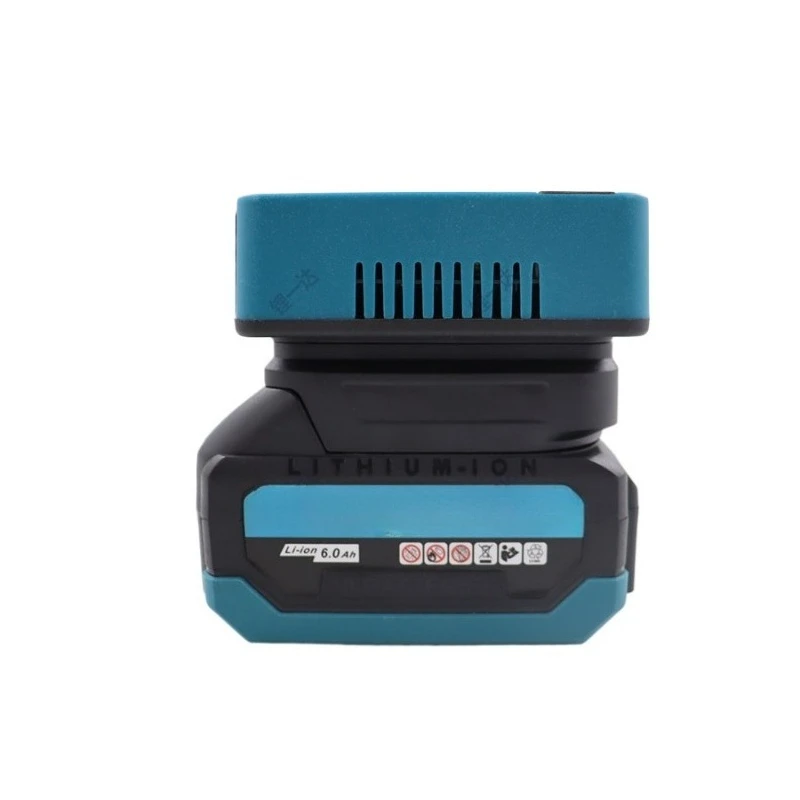 Battery Power Inverter 21V To 220V, Portable Multi-Function Transformer with USB Ports and Voltage Display