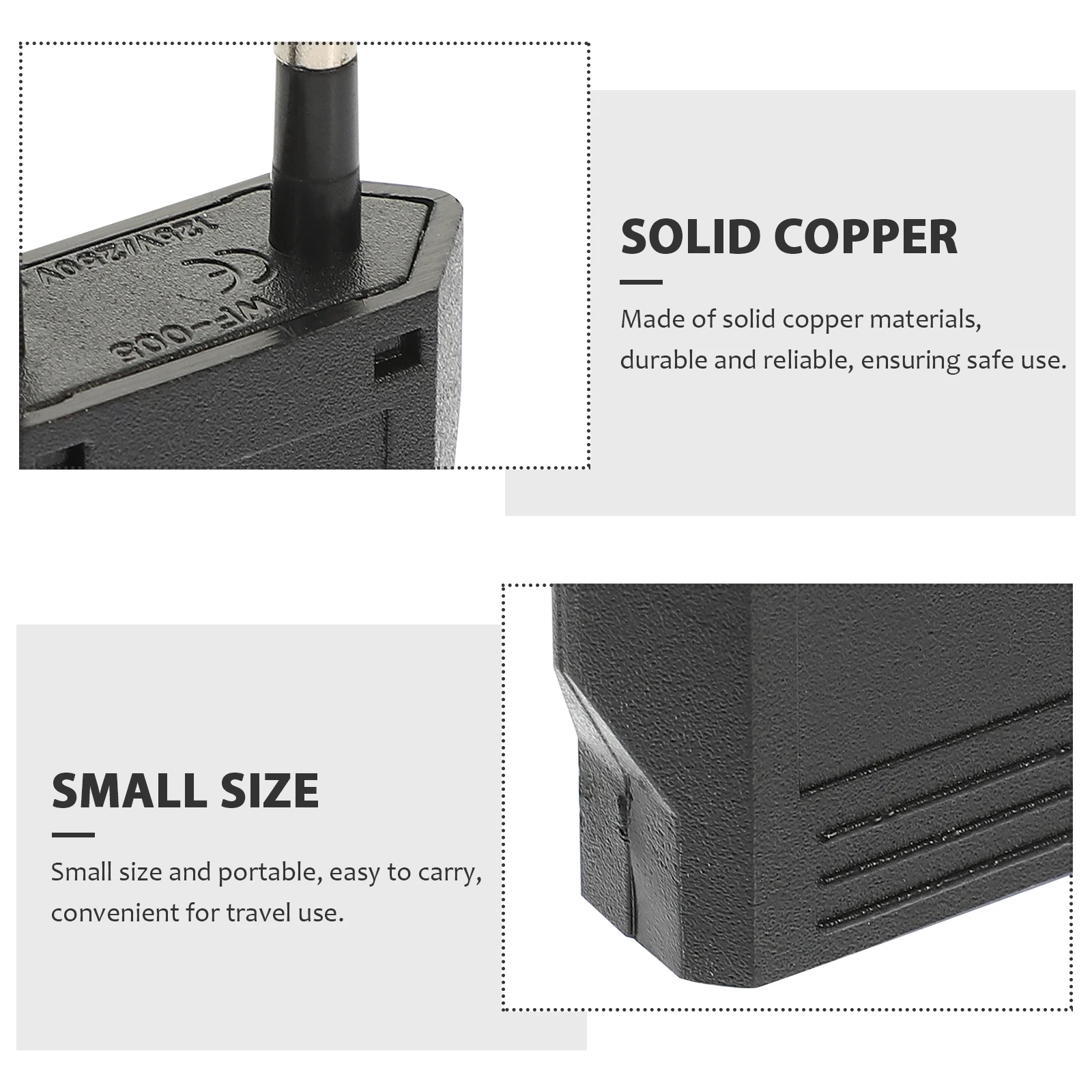 

European To American Italian 6A Converter Copper Wall Power Adapter Adaptor For International Travel Portable