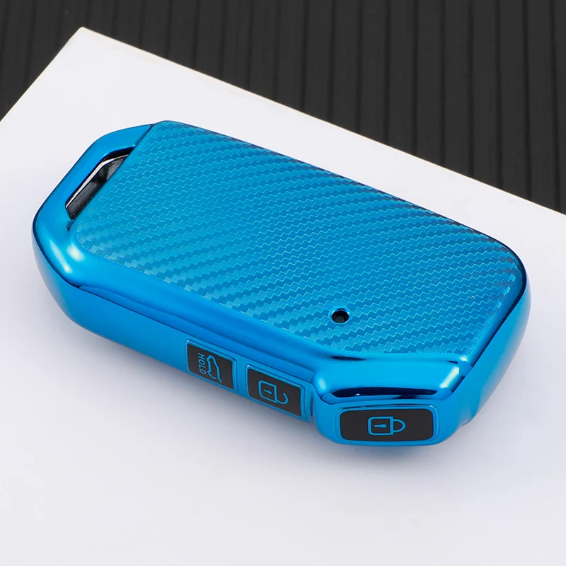 TPU Carbon Fiber Car Smart Key Case Cover Shell Fob for Kia Ceed Sorento Cerato Forte Sportage R Stinge Protector Accessories