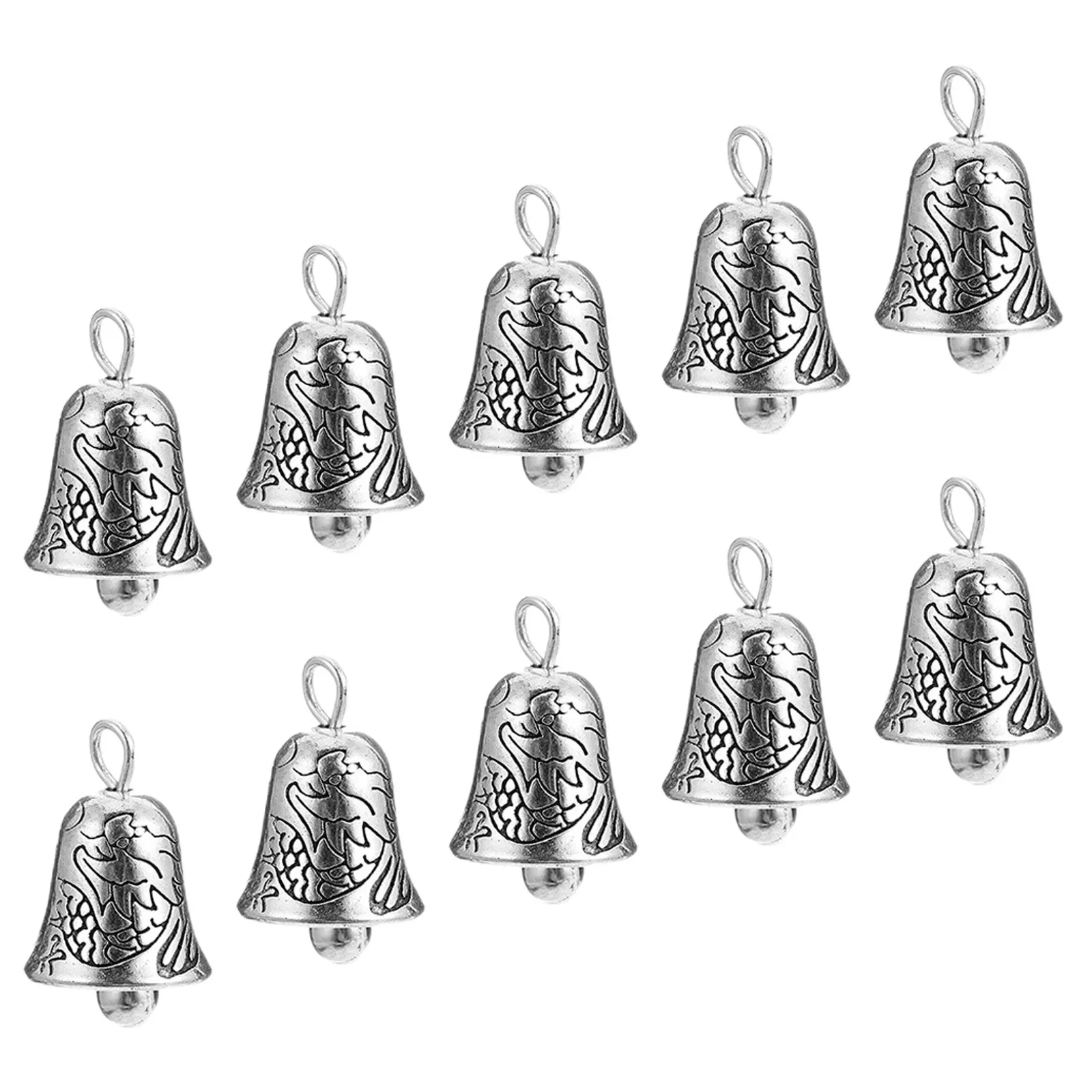 

10Pcs Mini Bell Pendants Small Alloy Charms for DIY Jewelry Making Bracelet Necklace Keychain Hanging Ornaments Craft Decor