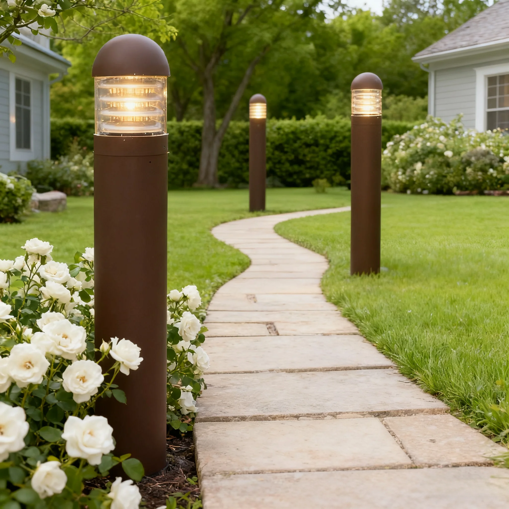 Outdoor IP65 Waterproof Led Bollard Garden Light Aluminum Courtyard Pathway LED Lawn Light