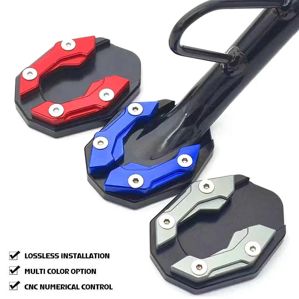 For YAMAHA NMAX155 XMAX300 Scooter Motorcycle Bike Kickstand Extender Foot Side Stand Extension Pad Support Plate Anti-skid Base