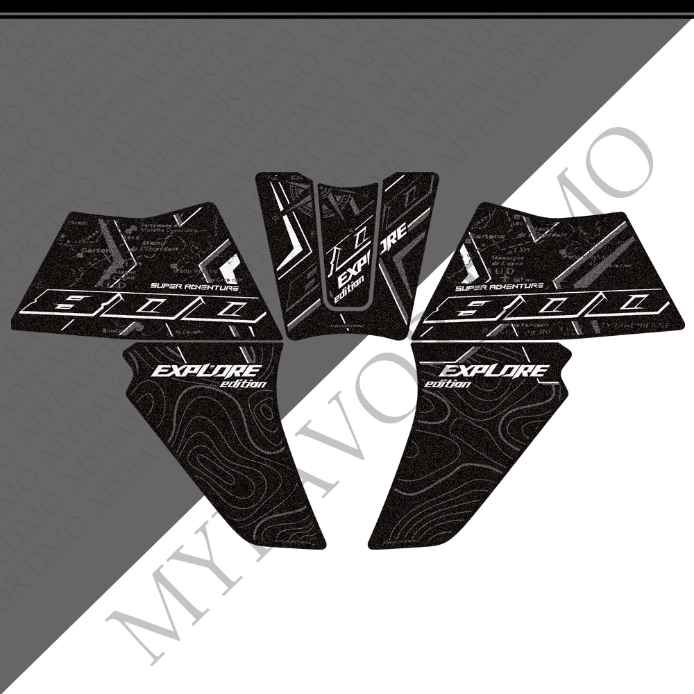 For Kove 800X 800 X Pro Super Adventure RALLY ADV 2025 Motorcycle Frosted Fuel Tank stickers PVC decals Anti-Slips Waterproof