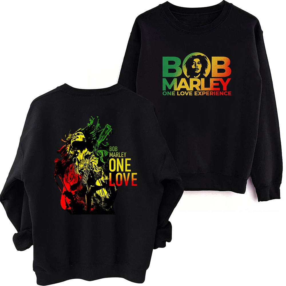 

BOB Marley One Love Sweatshirt Harajuku Round Neck Long Sleeve Oversize Hoodie Fans Gift