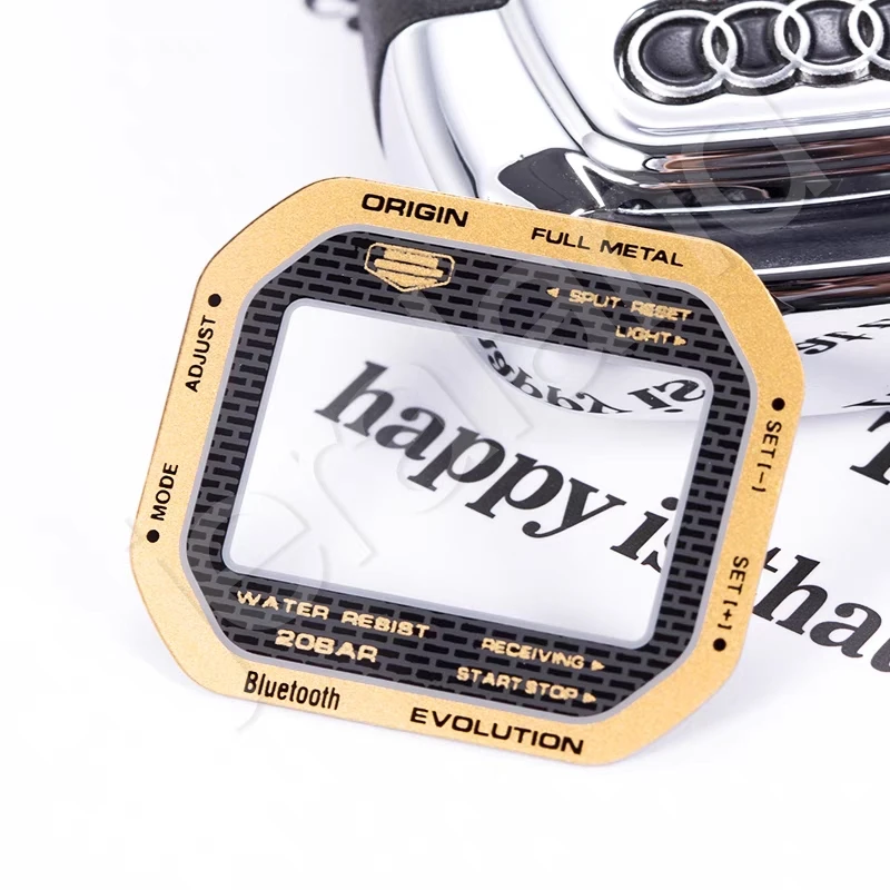 ملصق ساعة إلكتروني مقاوم للماء ، مضاد لبصمات الأصابع ، غشاء مقسى ، مناسب للمربع