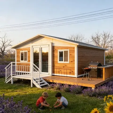 Casas Contêineres Expansíveis de 20, 30 e 40 Polegadas, Casas Pré-Fabricadas de 2 a 5 Quartos, Casas Modulares Pré-Fabricadas