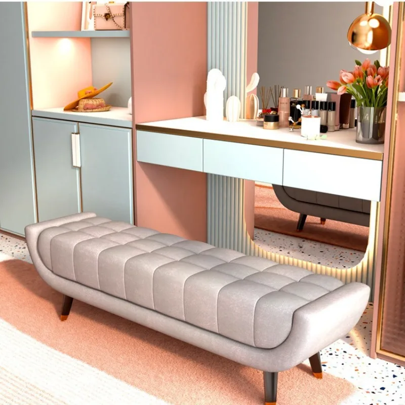 

Shoe changing stool light luxury high-end, creative personality master bedroom bedside stool bed