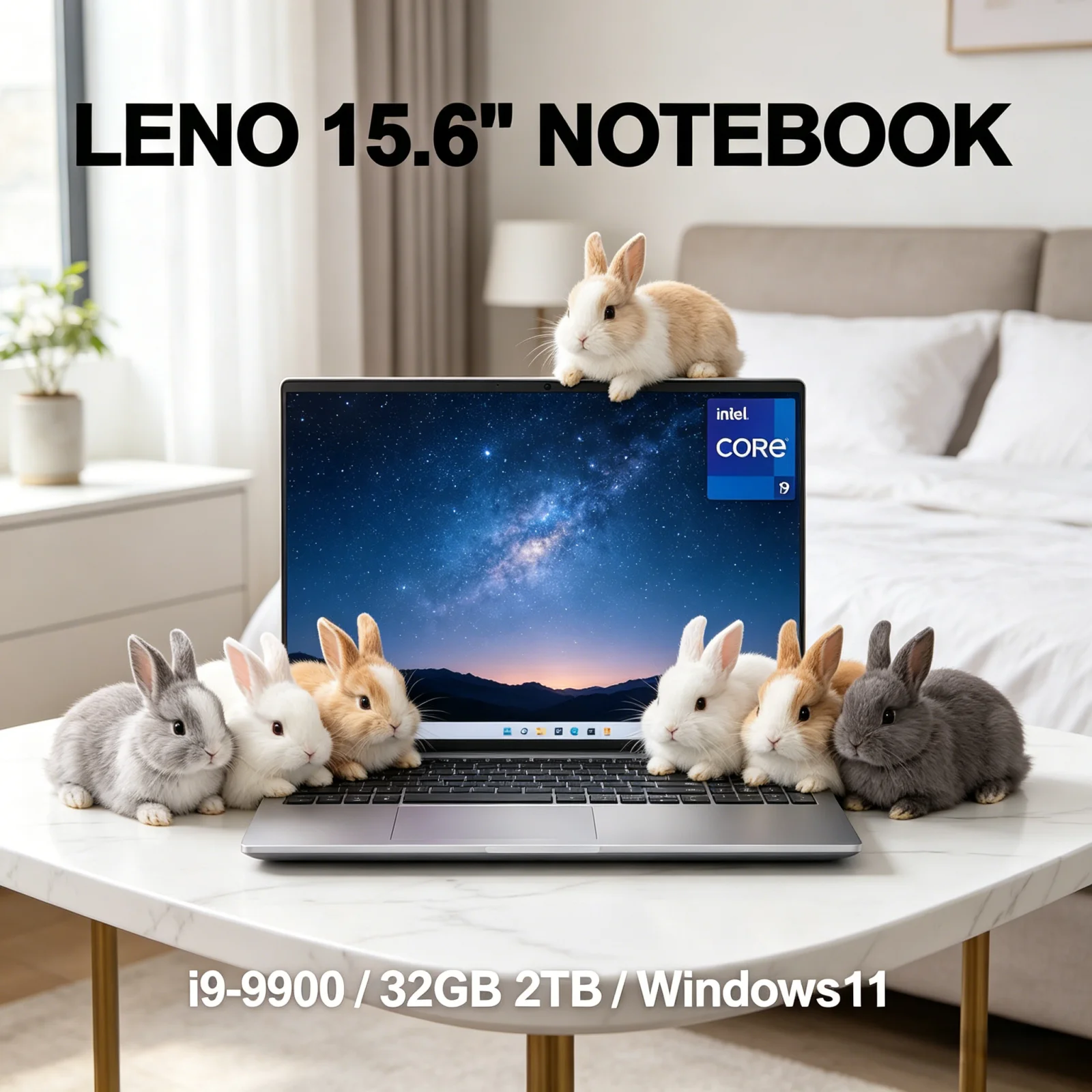Lenovo 15.6 Inch Ultra Thin Laptop Trend HOT Core I9 9900 32GB RAM 1TB/2TB Storage 1920x1080 HD Display Windows 11 Pre-installed