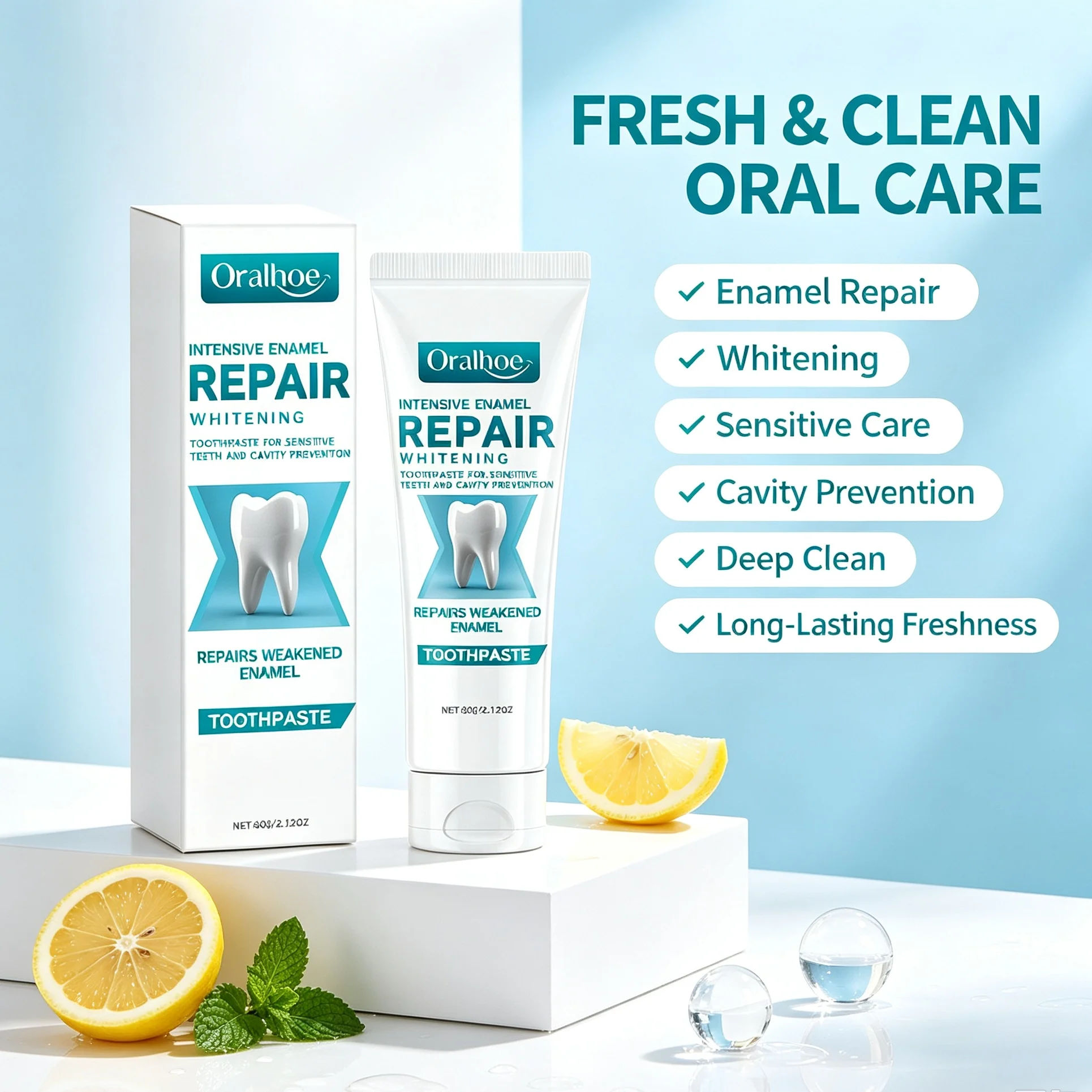 Prevent Tooth Decay Toothpaste Clean Teeth Anti Cavity Remove Dental Plaque Tartar Stain Long Lasting Fresh Breath Oral Care