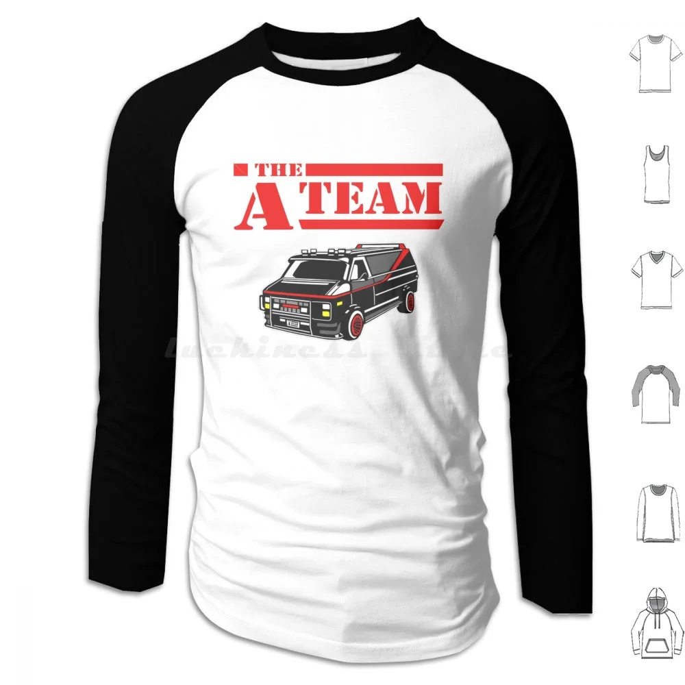 The A-Team Hoodie cotton Long Sleeve A Team Gmc Van John Hannibal Smith Templeton Face Peck Faceman Howling Mad Murdoc