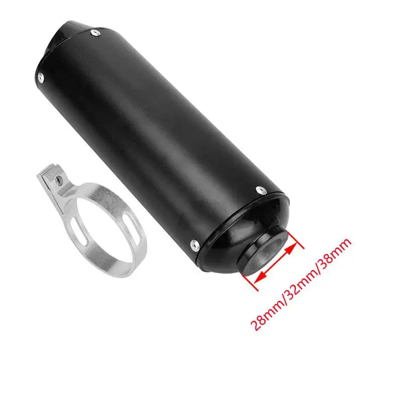 1 Set Motorcycle Exhaust Muffler 28mm / 32mm / 38mm Exhaust Pipe Tail Section Silencing System For Dirt Pitbike Atv