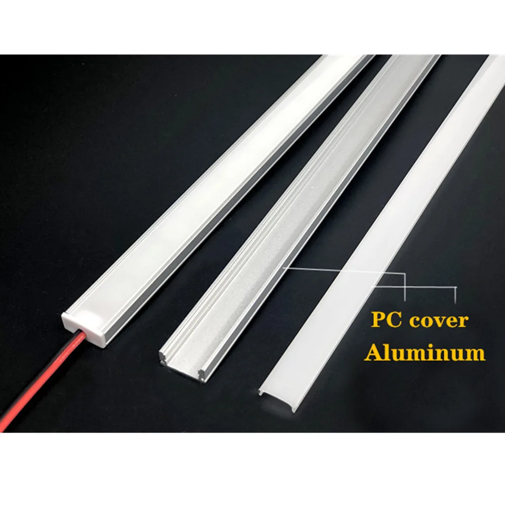 50cm Factory Wholesale DC12V 24V SMD 2835 30led 3000K LED Hard Rigid Strip Bar Light Aluminium Shell+Pc Cover