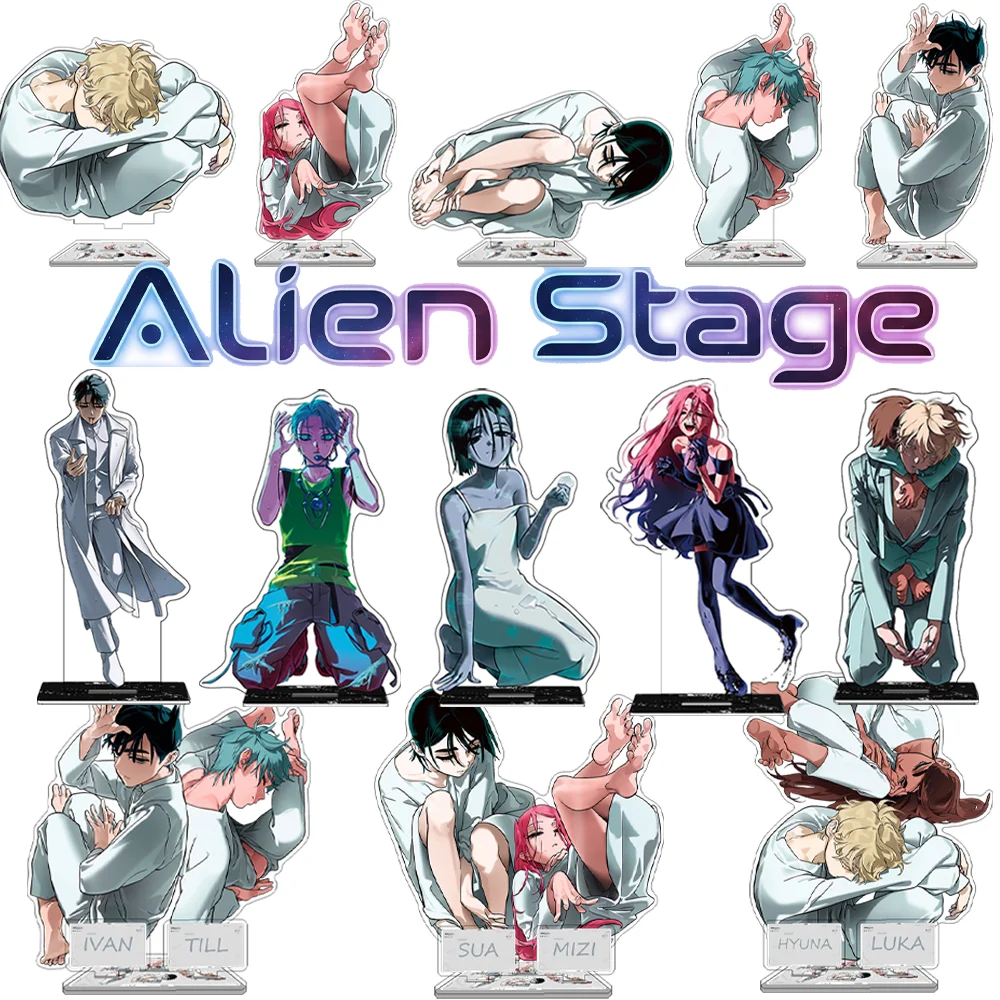 Alien Stage Mizi Sua Till Hyuna Ivan Luka Cute Anime Acrylic Stand Keychain 15CM Cosplay Character Model Desk Decor Gifts