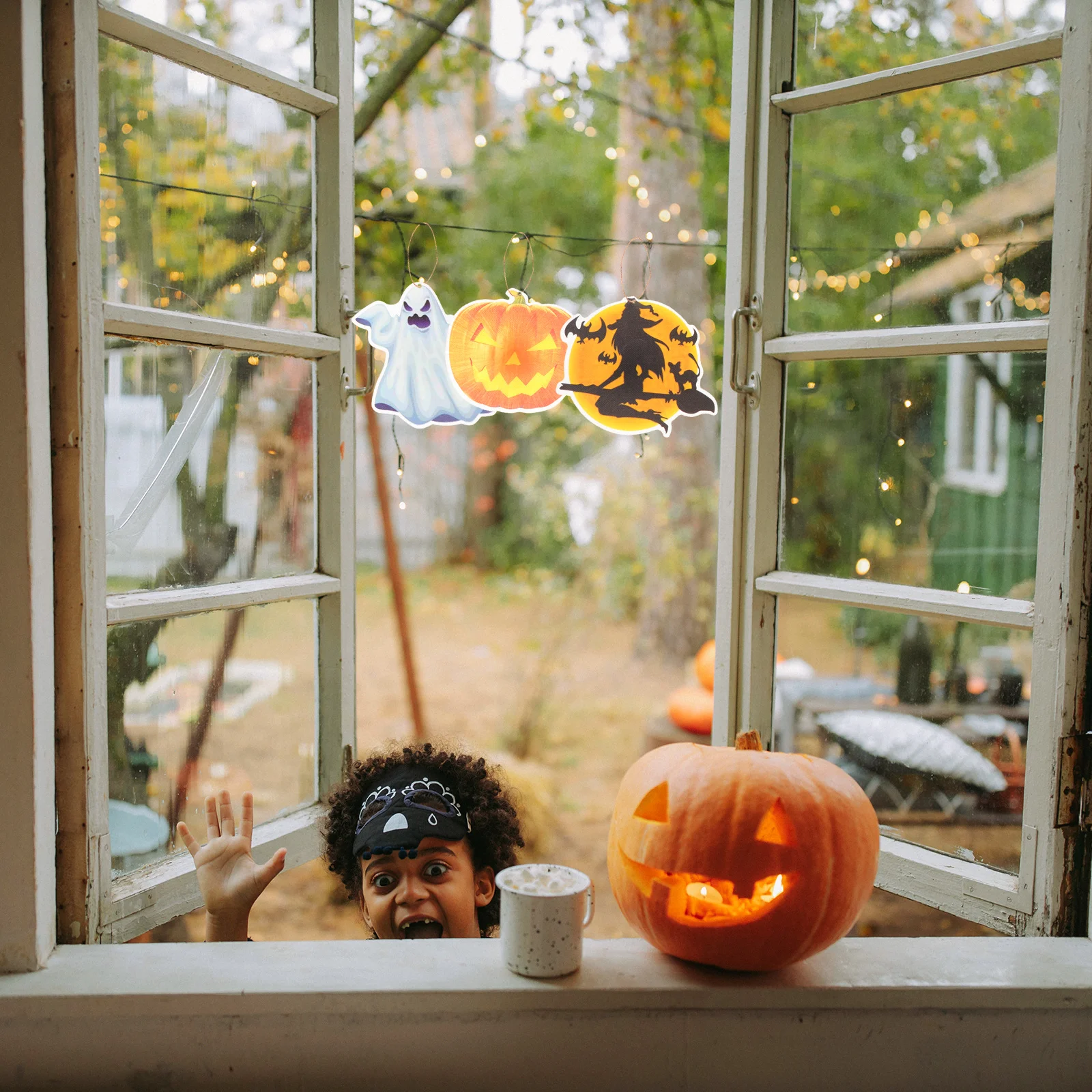 

3Pcs Halloween Fiber-Optic Lamps Decorative Lights for Party Home Decor Luminous Pendants Luminous Pendants Halloween Lamps