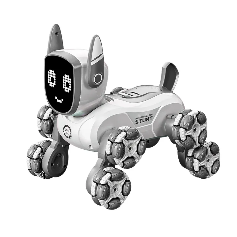 Super large intelligent machine dog can sit human voice control remote control mechanical dog can ride dog gesture induction car