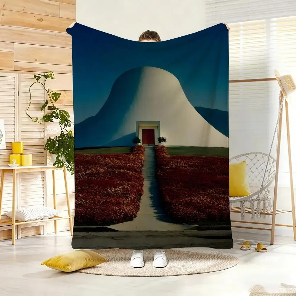 Elegant ins Wabi Sabi Throw Lightweight  Flannel Blanket Soft Skin-friendly for Summer Cooling