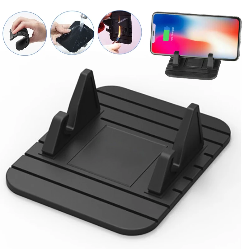 Silicone Phone Holder Car Dashboard Anti-slip Mat Pad Mount For Phone Stand GPS Bracket For Samsung Xiaomi Universal iPhone12