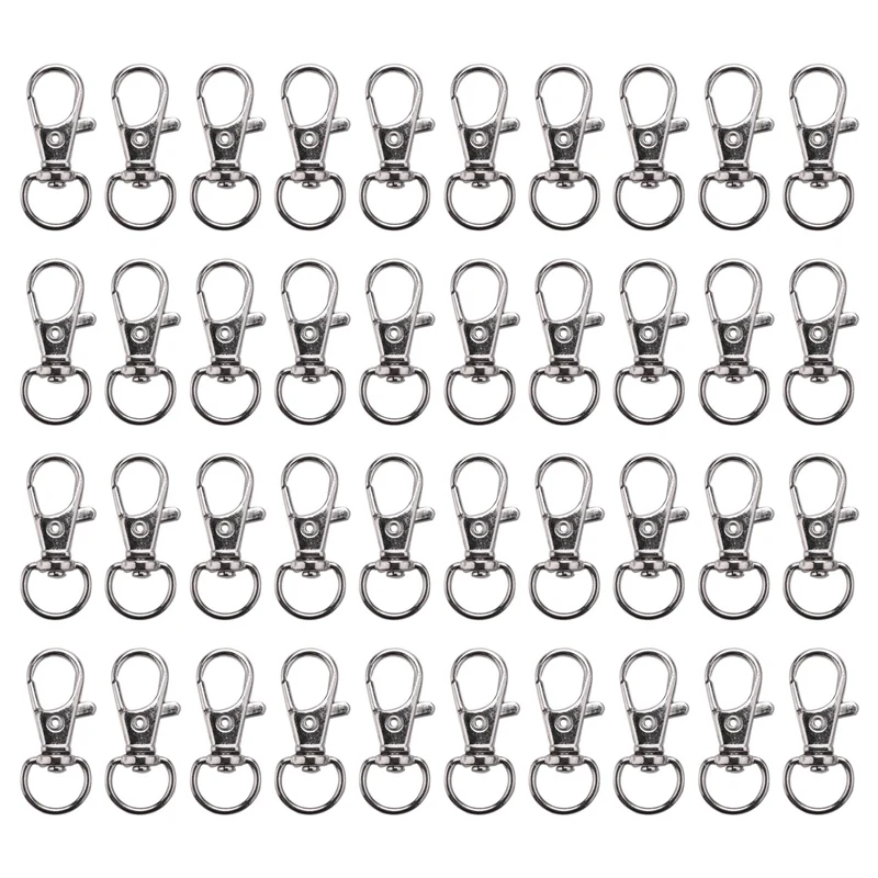 

480Pcs Swivel Lanyard Snap Hook, Metal Lobster Clasp With Key Rings