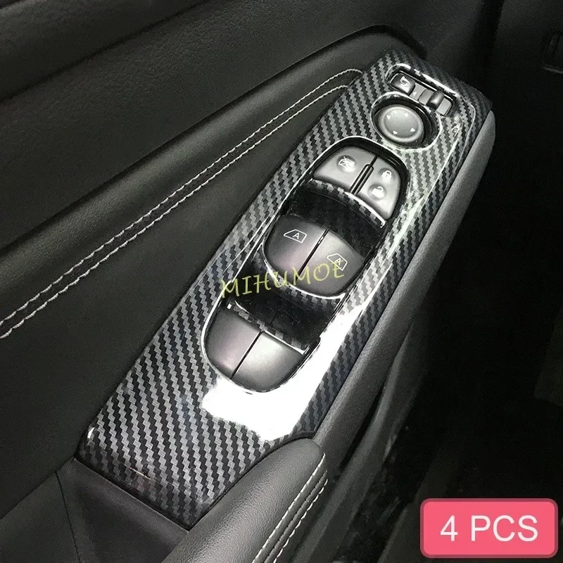 

For 2019 2020 2021 2022 2023 2024 Nissan Altima Carbon Fiber Car Interior Door Window Switch Cover Trims