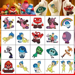 20Pcs/set Disney Inside Out 2 Temporary Tattoo Stickers Cute Cartoon Waterproof Tattoo For Funny Birthday Party Gift