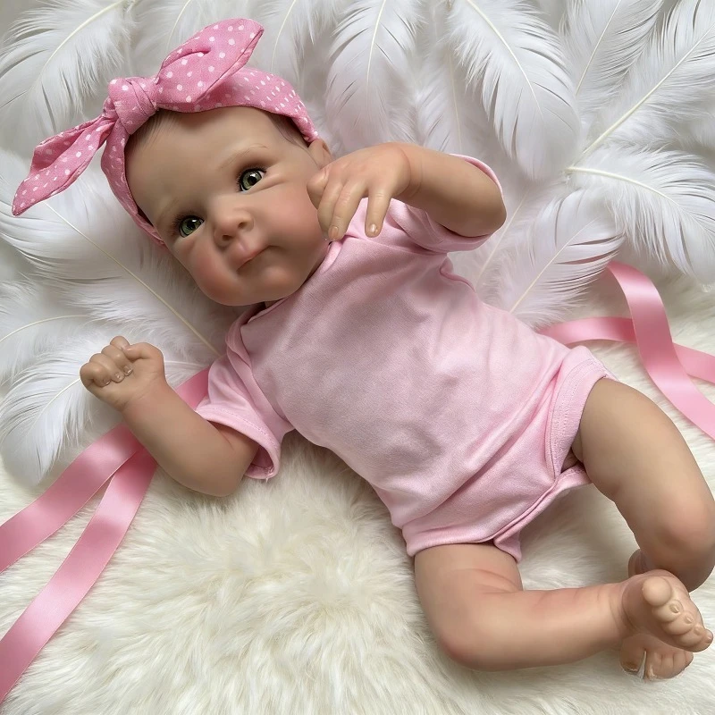 

45cm Green Eyes Bettie Cute Baby Toys for Kids Cotton Body Dolls with Painted Hair