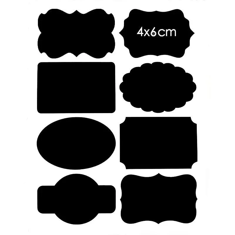 40/80Pcs Waterproof Home Chalkboard Spice Labels Stickers Bottle Tags Blackboard Label