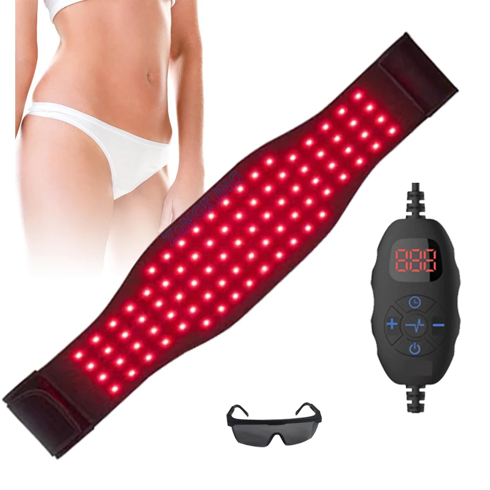 85Pcs LEDs Red Light Wrap Belt Red Lamp Waist Body Belt Near Infrared 660nm 850nm for Fat Weight Loss Sliming Fatigue Relief