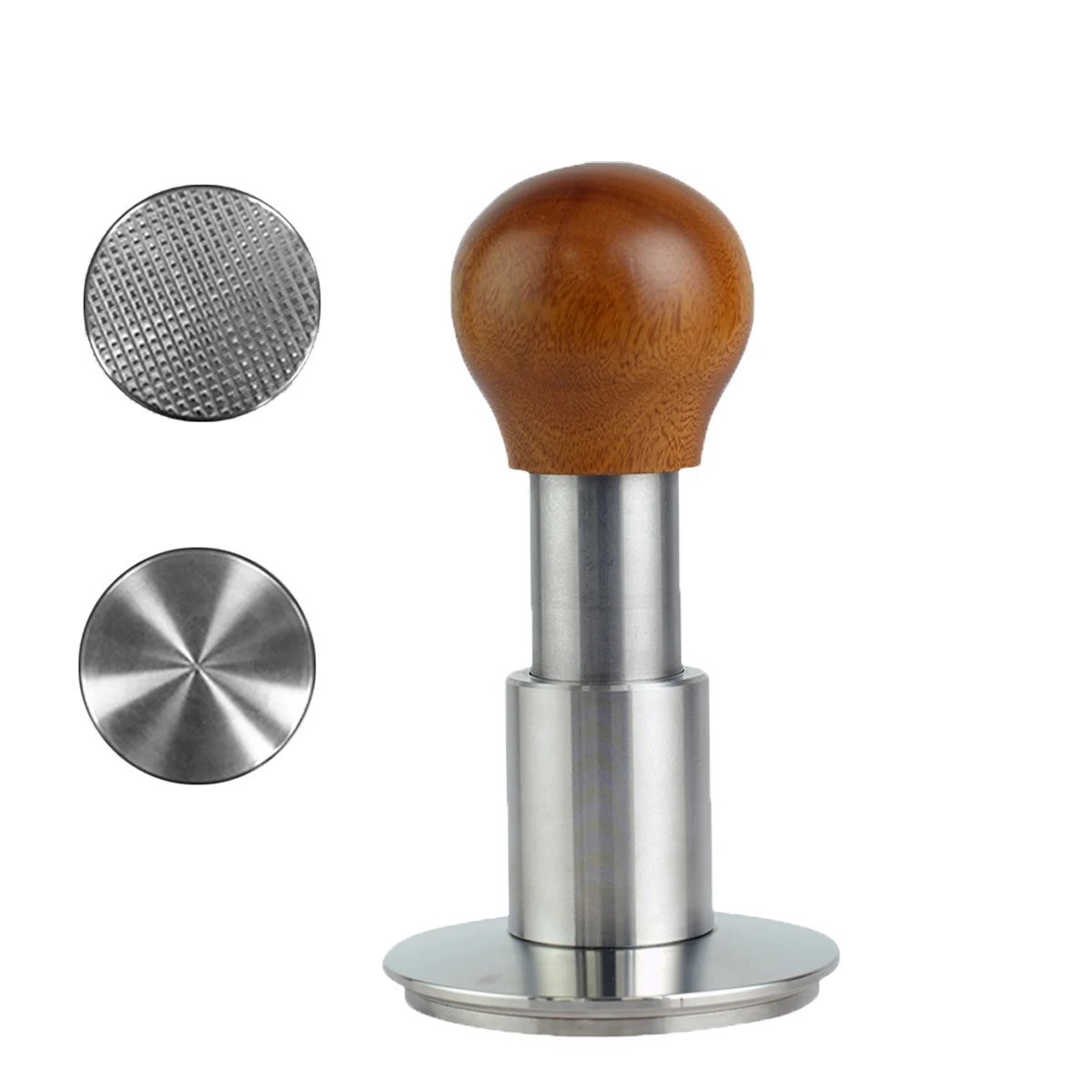 

51m 53m 58m Adjustable Pressure Force Tamper With Wooden Handle Coffee Powder Stainless Steel Coffee Tamper Hammer Tools