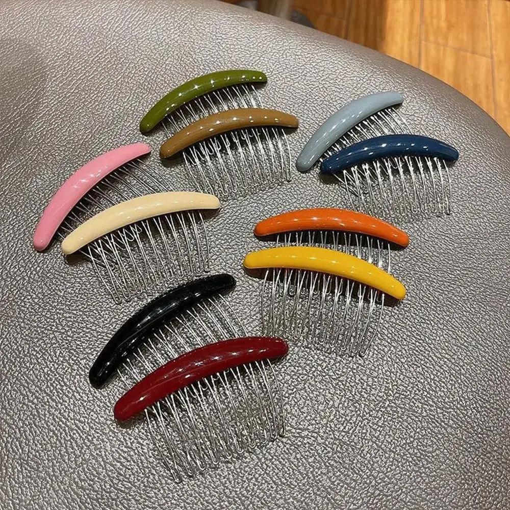 Hair Comb Hair Comb Hairpin Side Clip Barrettes Hair Comb Clip Korean Style Headwear Candy Color Hair Clip Broken Hair Clip
